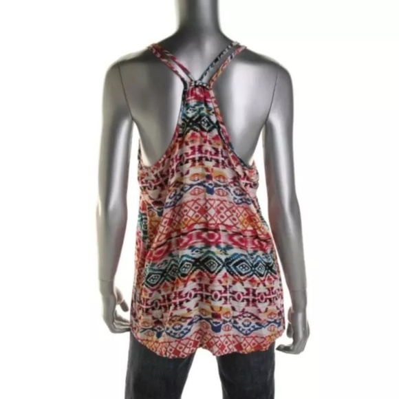 NWT💠 PINK ROSE Pink Racerback Printed Tank Top - Picture 2 of 2